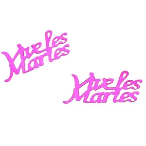 RueDeLaFete Confettis de table, VIVE LES MARIES fuchsia pas cher