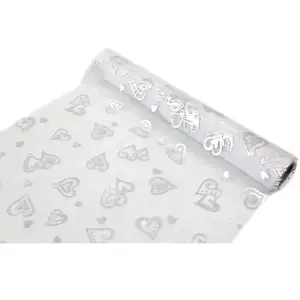 RueDeLaFete chemin de table c?ur organza Couleur - blanc pas cher