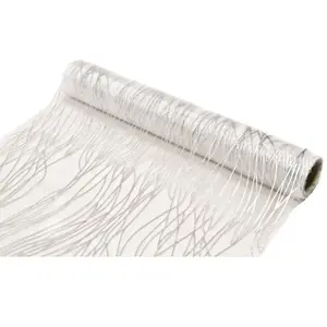 RueDeLaFete Chemin de table Organza Cheveux d'Ange, Blanc pas cher
