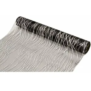 RueDeLaFete Chemin de table Organza Cheveux d'Ange, Noir pas cher