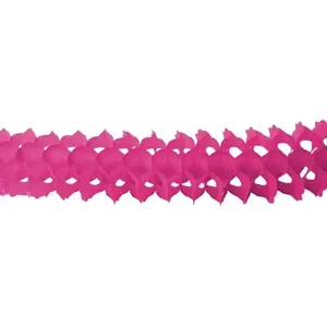 RueDeLaFete Guirlande papier fuchsia 15cm x 4m pas cher