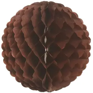 RueDeLaFete Boule papier festonnée à suspendre - Chocolat pas cher