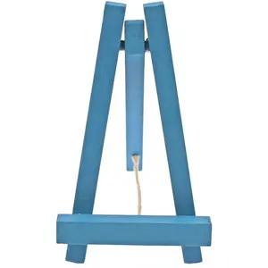 RueDeLaFete Petit chevalet bois 10CM luxe avec ficelle, Turquoise pas cher