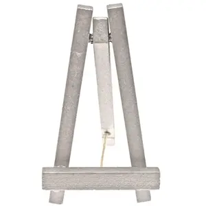 RueDeLaFete Petit chevalet bois 10CM luxe avec ficelle, Argent pas cher