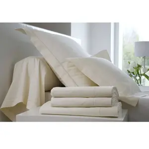 Drap housse Satin BLANC DES VOSGES 90 x 190 cm Coton pas cher