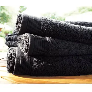 Blanc des Vosges Serviette de bain micro-coton 600 gr/m² Anthracite pas cher