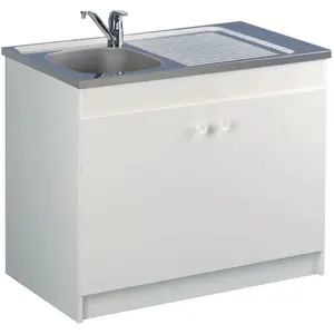 Meuble sous évier LIBERTY 900x600 2 portes - AQUARINE - 200199 pas cher