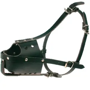 Zolux - Muselière en cuir pour chien type police noire Taille 5
