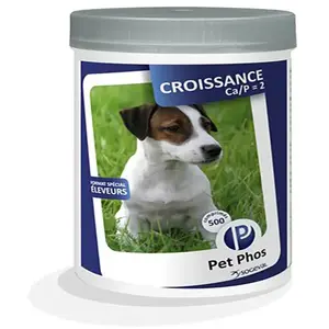 Sogeval Complément Ca/P:2 Croissance Chien 500 Cps. - Pet-Phos
