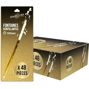 Lot de 48 Fontaines Scintillantes XXL - 100 secondes pas cher