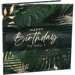 SANTEX 1 Livre d'or anniversaire Jungle Tropicale Chic "Happy Birthday" 24cm REF/8541 pas cher