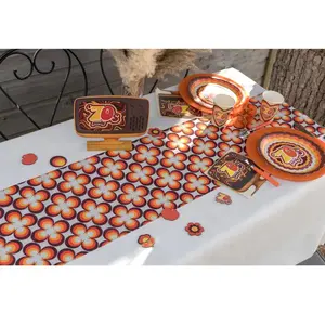 Comparateur de prix : JOUR DE FETE Chemin de table - 30 cm x 5 m - Collection 70's Party