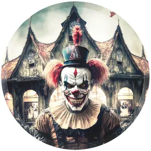 RueDeLaFete Assiette Clown tueur x10 pas cher