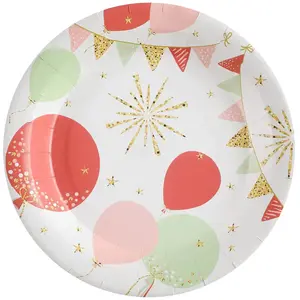 Comparateur de prix : RueDeLaFete Assiettes en carton - SANTEX - 22,5 cm - Fête scintillante
