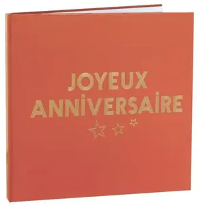 Non communiqué livre d'or anniversaire star 40p 24cm terracotta - générique 000798600000112 pas cher