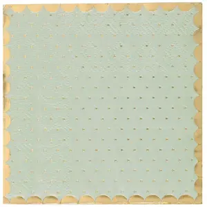 RueDeLaFete Sachet de 20Petites Serviettes pois dorés, Sauge pas cher