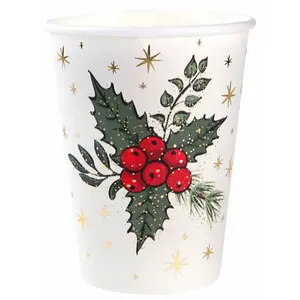 RueDeLaFete Lot de 10 Gobelets Noël sous bois 25cl pas cher