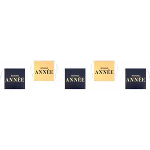 RueDeLaFete Banderole Bonne Année pailletée marine et or, 3 mètres pas cher