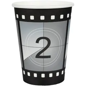 Comparateur de prix : RueDeLaFete Santex mariage Lot de 10 Gobelets The Cinema pellicule 27cl