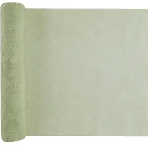 Comparateur de prix : SANTEX 1 Chemin de table coton Vert Olive/Sauge 36cm x 5m style côté effiloché REF/8553