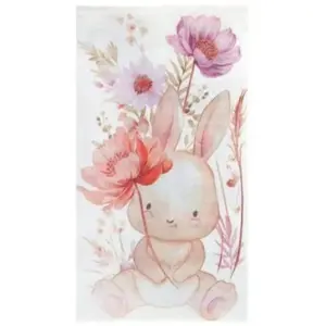 Santex 20 SERVIETTES PAPIER LAPINOU FLEUR 33X40CM PASTEL pas cher
