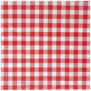 RueDeLaFete Sachet de 25 Serviettes - Vichy pas cher