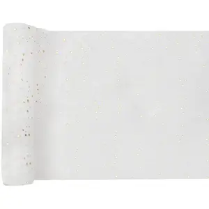 RueDeLaFete Chemin de table Bubbles - Blanc pas cher