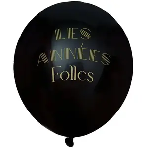 RueDeLaFete Lot de 6 ballons Gatsby Les Années Folles 30cm pas cher