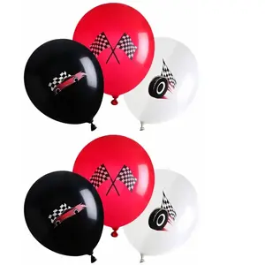 6 BALLONS LATEX COURSE FORMULE 1 30CM pas cher