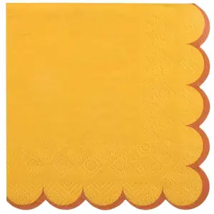 RueDeLaFete Sachet de 12 Petite Serviettes - Dolce vita Jaune pas cher