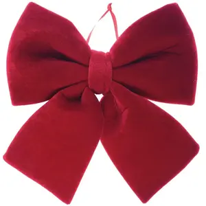 RueDeLaFete Un Grand nœud papillon velours - Rouge pas cher
