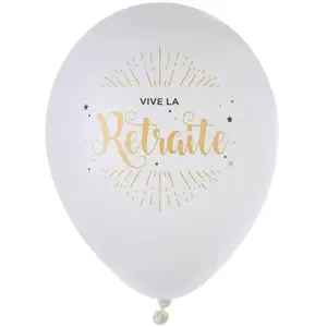 SANTEX Ballon Vive la retraite Or x8