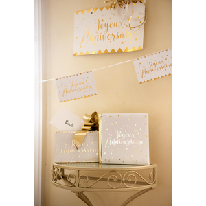 SANTEX livre or joyeux anniversaire blanc et or - chalayer 000566400000001