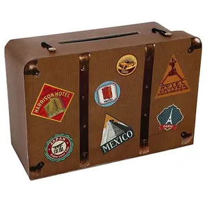 Santex 4856-25 Voyage Tirelire Carton Naturel 24 x 16 x 10 cm