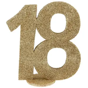 Comparateur de prix : Décoration chiffre anniversaire 18 ans - or