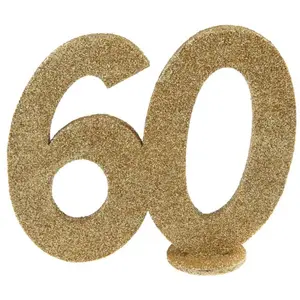Santex 4753 - Décoration chiffre anniversaire 60 ans - or pas cher