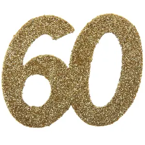 Confettis paillettés 60 ans or - SANTEX pas cher