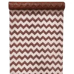 RueDeLaFete Chemin de table Chevron pailleté, Cuivre pas cher
