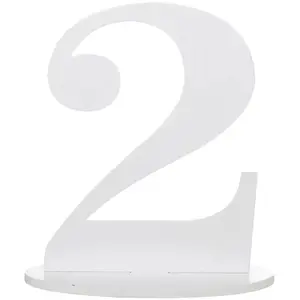 Comparateur de prix : Grand chiffre vertical déco 16cm, Chiffre 2 Blanc