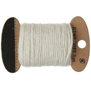 RueDeLaFete Cordon coton 10 mètres x 2 mm, ivoire pas cher