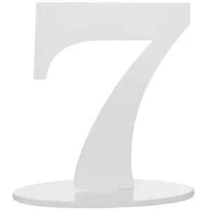 Comparateur de prix : Grand chiffre vertical déco 16cm, Chiffre 7 Blanc