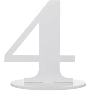 Comparateur de prix : Grand chiffre vertical déco 16cm, Chiffre 4 Blanc