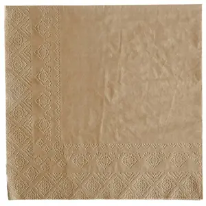 RueDeLaFete Sachet de 20 serviettes de table Unies, kraft pas cher