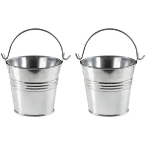 RueDeLaFete Sachet de 2 Seaux métal 5cm pas cher