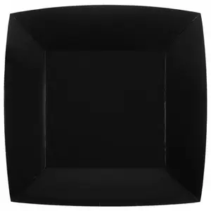 Comparateur de prix : Santex 10 assiettes carton bio carrées 23cm noir - chalayer 000740800000011