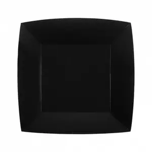 Comparateur de prix : Santex Assiettes - BIO - Carrées 18cm - Lot de 10 - Noir - Carton biodégradable et compostable
