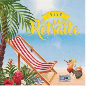 SANTEX 20 serviettes papier retraite plage 33cm - chalayer 000766700000099 pas cher