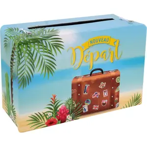 SANTEX Tirelire urne valise vive la retraite multicolore (x1) REF/7672 pas cher
