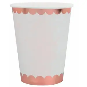 Non communiqué 10 gobelets carton festonné or rose 27cl - 000766200000020