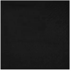 Santex mariage Lot de 25 Petites Serviettes Cocktail 20x21cm, NoirVendu parruedelafete